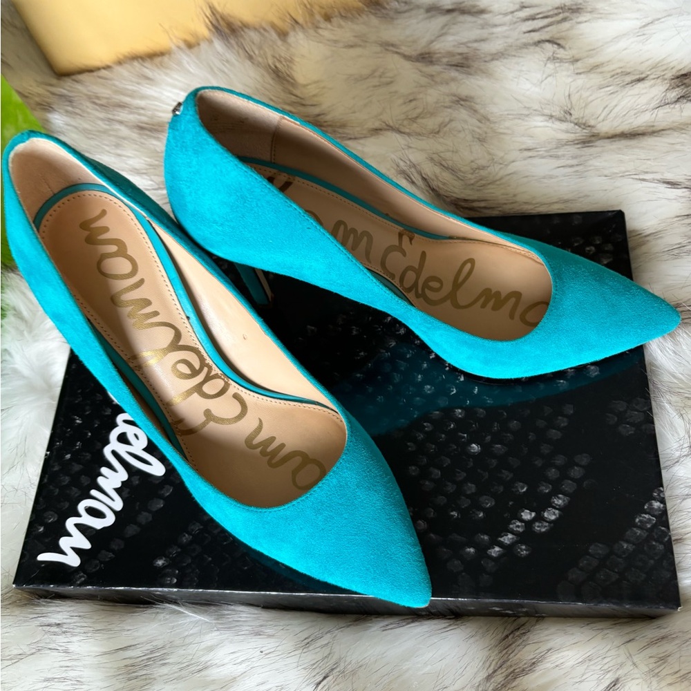 🎁SAM EDELMAN Suede leather shoe 3.75” high heels size 6 by Sam Edelman 🎁 - Picture 5 of 13
